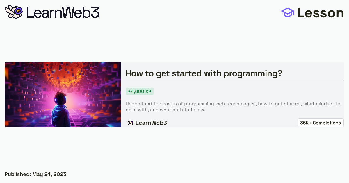 How to get started with programming? | LearnWeb3