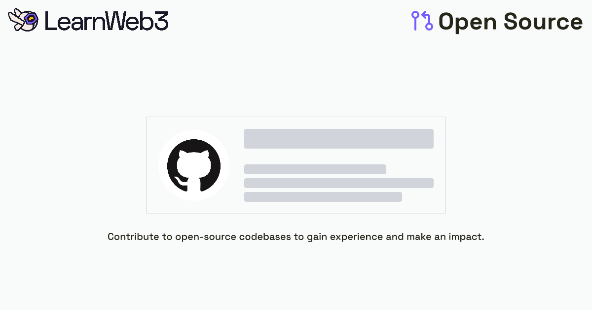 Open Source Tasks LearnWeb3 Open source tasks learnweb3